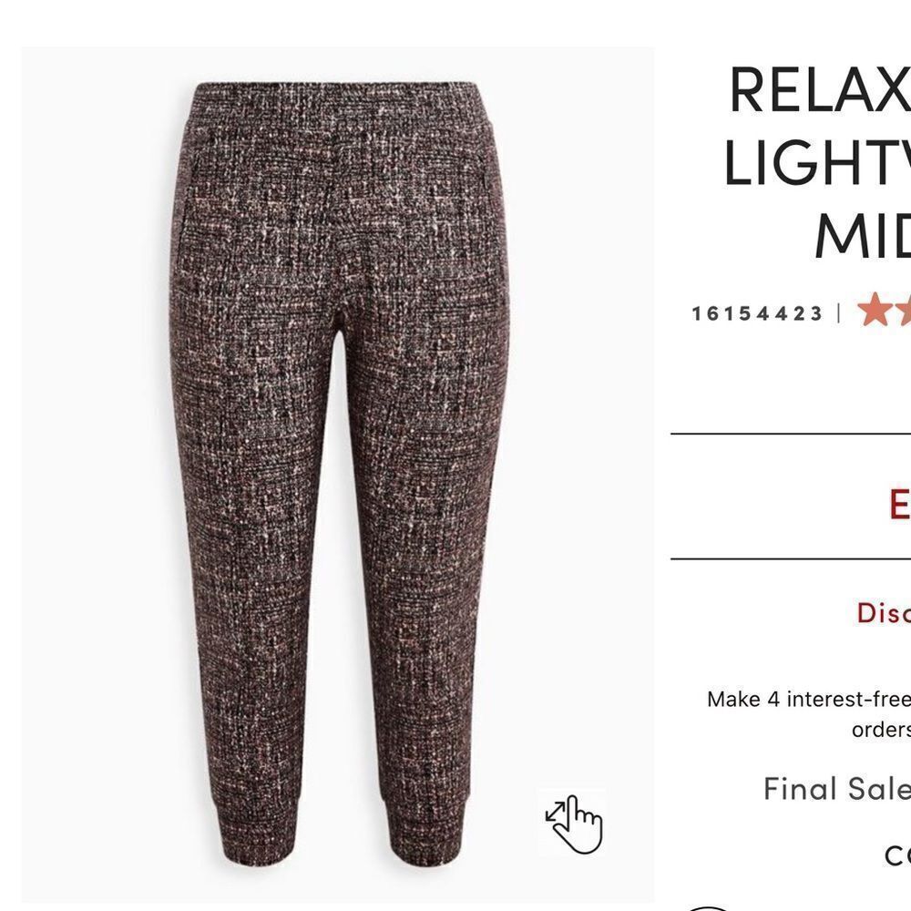 TORRID RELAXED FIT LIGHTWEIGHT‎ PONTE MIDRISE STRETCH KNIT JOGGERS